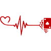 Card Poker Pulse Heart Love