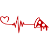 Pizza Pulse Heart Love