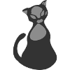 gray and black cat