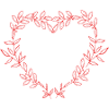 Heart drawn with plants