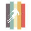 Skier Skiing Après Ski Retro