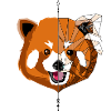 Stylish red panda