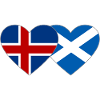 Iceland Scotland Flag Heart