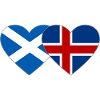 Scotland Iceland Flag Heart