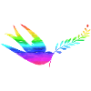 Friedenstaube regenbogen
