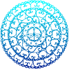 Blue dragonfly mandala