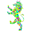 Löwe Polygon bunt