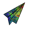 Papierflieger bunt