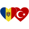 Moldova Turkey Flag Heart