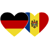 Germany Moldova Flag Heart