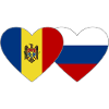 Moldova Russia Flag Heart