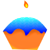 blue baby birthday cake
