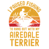 Pêche, pêche et Airedale Terrier