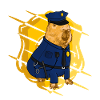 Capybara policeman