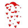 Pluie de de cœur