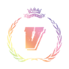 V letter wreath