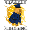 Capybara American Police Officer