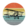 Aviator Pilot Retro Bi Plane Airplane Aviation