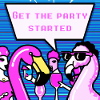 Flamingos machen Party