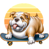 Skateboard Bulldog