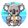 Koala isst Ramen Nudeln