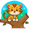 Tiger on a tree