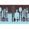 Kitchen with kitchen utensils