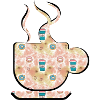 TASSE DAMPFENDER KAFFEE/TEE MIT DONUTS.