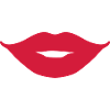 Female mouth cheeky smile
