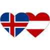 Iceland Austria Flag Heart