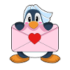 Mariage Penguin Bride Letter