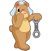 Bear Bride Handcuffs Wedding
