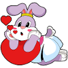 Mariage Rabbit Bride Heart