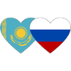 Kazakhstan Russie Drapeau Coeur