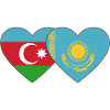 Azerbaijan Kazakhstan Flag Heart