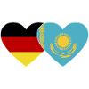 Germany Kazakhstan Flag Heart