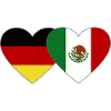 Germany Mexico Flag Heart