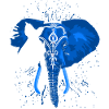 Blue Indian elephant
