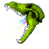Psychedelic skull screaming