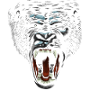 Gorilla schneit