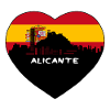 Alicante Spanien Flag Skyline Travel Souvenir