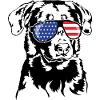 BEAUCERON America Flag Dogs Wilsigns