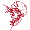 Skull flash red