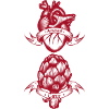 Cœur Artichaut rouge