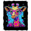 Giraffe mit Brille