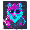 Wolf trägt Sonnenbrille