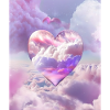 Heart with clouds
