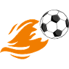 Flammender Fußball