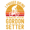Cycling and Gordon Setter
