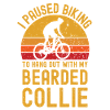 Cycling and Bearded Collie
